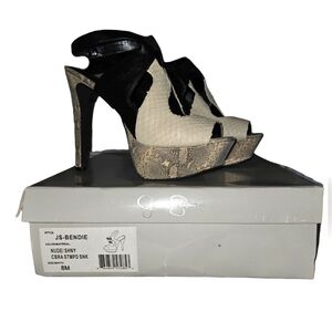 JESSICA SIMPSON BENDIE PEEP TOE SLINK BACK HEELS IN SIZE 8M